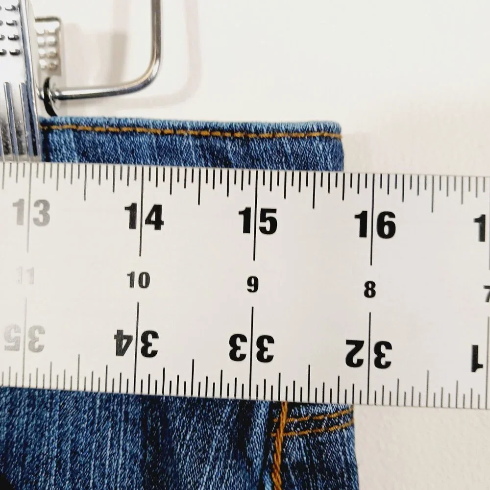 Levi's Signature Denim Skirt Misses Size 4 Zip, Western, Coastal Cowgirl Country - Picture 13 of 16